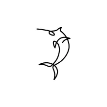 Sawnose Shark One-Line Drawing: Try Unique Shapes with Simple Tools
