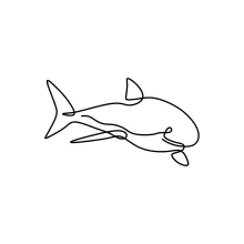 Draw a Shark Fish in One Line: Explore Powerful Ocean Shapes with Simplicity