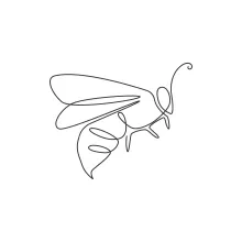 One Line Bee Sitting Still: A Simple Drawing Activity