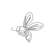 Cute Bee One Line Drawing That Makes Learning to Draw Fun and Easy