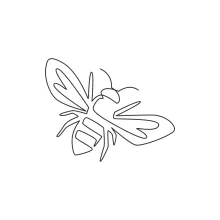 One Line Drawing of a Bee That’s Fun and Easy for Beginners