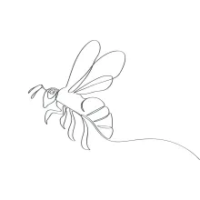 Try a One Line Honey Bee Sketch to Boost Creativity and Focus