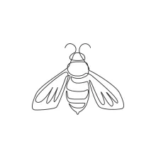 Simple One-Line Cute Bee: Fun Minimal Art for All Ages