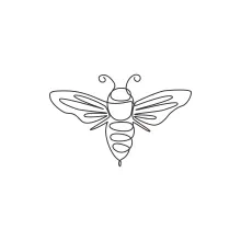 One-Line Bee Drawing for Kids: Learn Simplicity Through Minimalist Art
