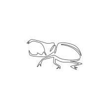 Funny Beetle in One Line: A Lighthearted Way to Explore Insect Drawing