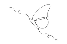 Quick One Line Butterfly Drawing: Great for Practicing Shapes and Line Control