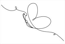 Butterfly in One Line: Try Simple Drawing to Improve Art Skills for Nature Fans