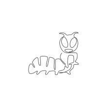 Adorable One-Line Caterpillar: Learn Repetition and Form with Easy Art Steps