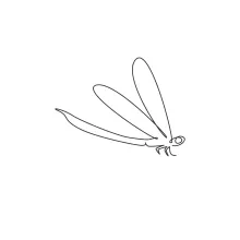 Fun One-Line Drawing of a Cute Dragonfly: Start Learning with Easy Shapes