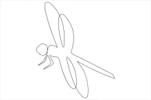 One-Line Dragonfly Drawing: Strengthen Symmetry Skills with Clear, Simple Design