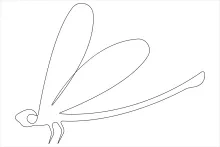 Simple One-Line Dragonfly Art: Train Your Eyes to See Shape and Line Clearly