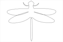 Simple Dragonfly in One Line: Fun Exercise to Practice Drawing Proportions