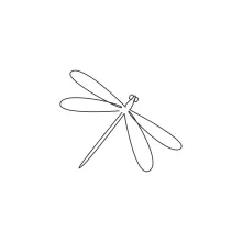 Cute One-Line Dragonfly for Beginners: Easy Insect Drawing for Practice