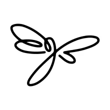 Dragonfly in One Continuous Line: Simple Guide to Insect Shape and Wing Design