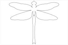 One-Line Dragonfly Drawing: Improve Shape Spacing and Wing Arrangement