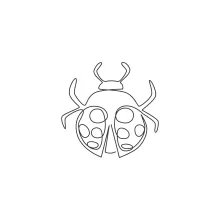 Simple One-Line Drawing of a Cute Ladybug: Build Art Skills with Easy Steps