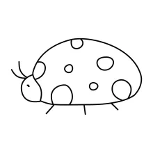 Draw a Ladybug in One Line: Practice Consistent Lines and Circular Shapes