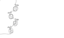 Minimal Ladybug Drawing in One Line: A Beginner-Friendly Insect Art Idea