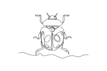 Ladybug in One Line: A Simple Drawing to Learn Curves and Balance