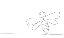 Wasp One-Line Drawing: Practice Long Forms and Body Detail the Easy Way
