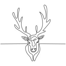 One Line Deer Head Drawing: Master Antler Shapes with Easy Line Art