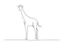 "Simple One-Line Giraffe Drawing: A Minimalist Approach to Wildlife Illustration"