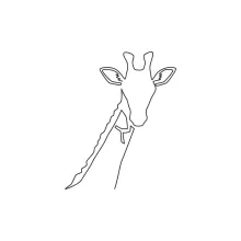One Line Giraffe Head Drawing: Fun and Easy Practice for Young Artists