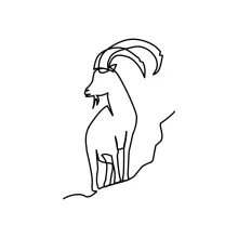 One-Line Goat Drawing: Learn to Draw Horned Farm Animals Simply