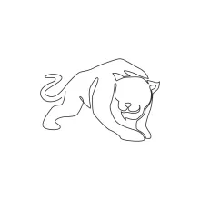 One Line Leopard Drawing: Easy Wildlife Art to Learn Animal Shapes