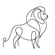 Simple One Line Lion Drawing: Learn to Draw a Strong Animal with One Connected Line