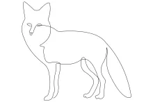 Simple Fox Drawing in One Line: Practice Animal Shapes with Ease