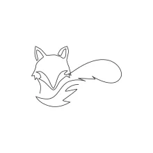 One-Line Drawing of a Fox: Simple and Clever Animal Art
