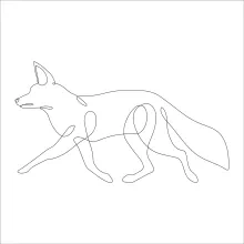 "Easy Continuous Line Fox Sketch: A Fun Way to Practice Minimalist Art"
