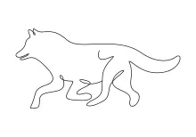 One Line Wolf Drawing: Wild Animal Practice for Kids and Beginners