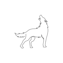 Wolf in One Line: Simple Art to Explore Wild Nature