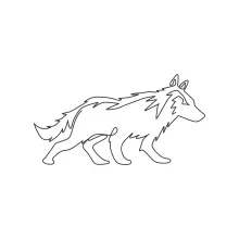One-Line Wolf Art: Simple and Creative Way to Draw a Wild Animal