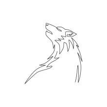 Drawing Wolves with One Line: Simple Practice for Learning Animal Shapes