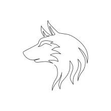 Practice Drawing a Wolf with One Line: Easy Art for Animal Lovers