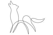 "One Line Wolf Drawing: Capturing Strength and Motion with Minimalist Art"