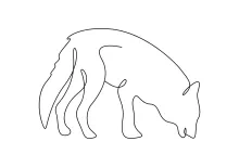 One Line Drawing of a Wolf: A Calm and Simple Way to Learn Animal Shapes