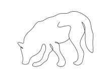 One Line Drawing of a Wild Wolf: Explore Easy Animal Shapes for All Artists
