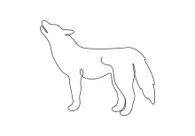 Easy One Line Wolf Drawing: Learn Animal Shapes with Simple, Connected Lines