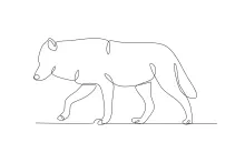 "Single Line Wolf Hunting in the Forest: A Quick and Easy Way to Draw Animal Action"