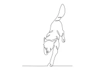 "Single Line Wolf Watching Prey: An Easy Way to Sketch Animal Instincts"
