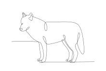 "Continuous Line Wolf Roaring: A Simple Drawing Challenge for Expressive Wildlife Art"