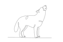 "Continuous Line Wolf Howling: A Simple Way to Illustrate Expression in Wildlife Art"