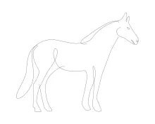 Horse in Easy One Line Art: Great for Learning Balance and Form