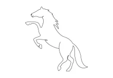 Simple Horse in One Line: Practice Animal Drawing Without Lifting Your Pen