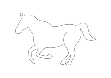 Simple One Line Drawing of a Horse: Fun and Relaxing Animal Sketch