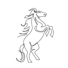 Horse in One Line: Quick and Easy Animal Drawing for Practice